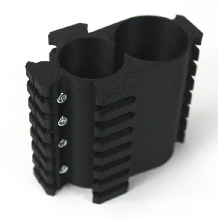 Carbon Tankklemme, Bottle Clamp 75mm mit 4x Picatinny für Evanix Viper 30