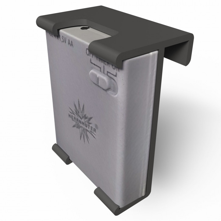 Fensterhalterung Batteriefach für Herrnhuter Stern Grau