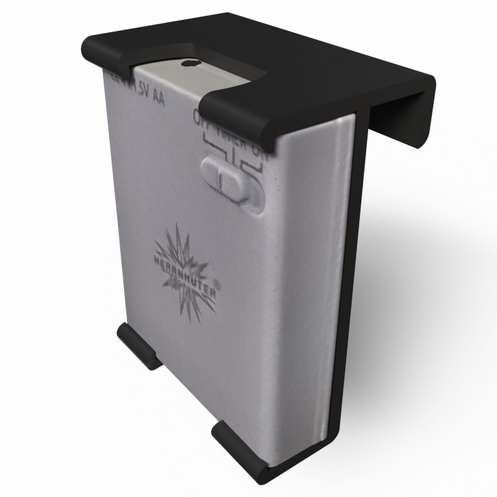 Fensterhalterung Batteriefach für Herrnhuter Stern Schwarz