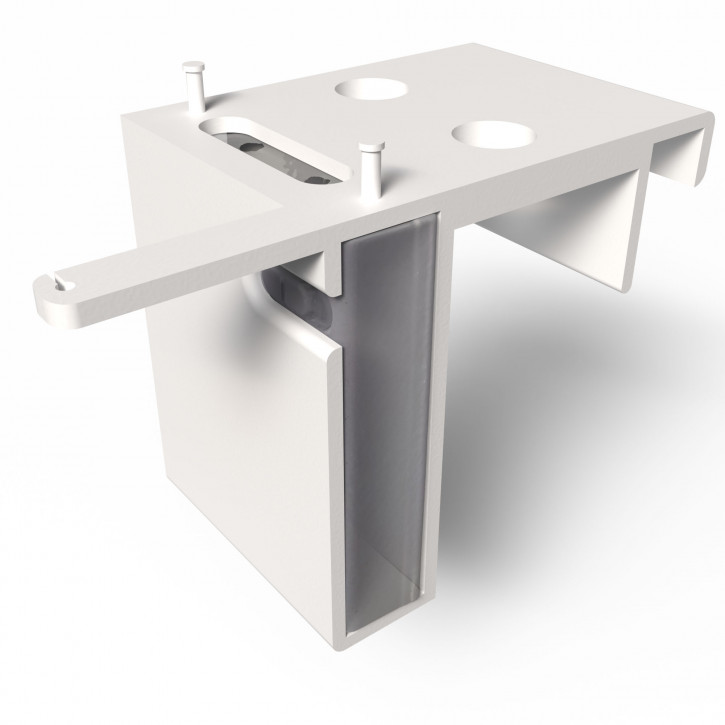 Batteriefach & Stern Rollo Fensterhalterung mit Blende für Herrnhuter Stern Weiß / bis 20mm