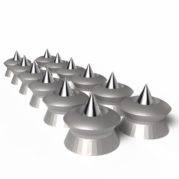12,7mm (CAL.50) Target Stinger 50 Silbergrau / 12 Stück