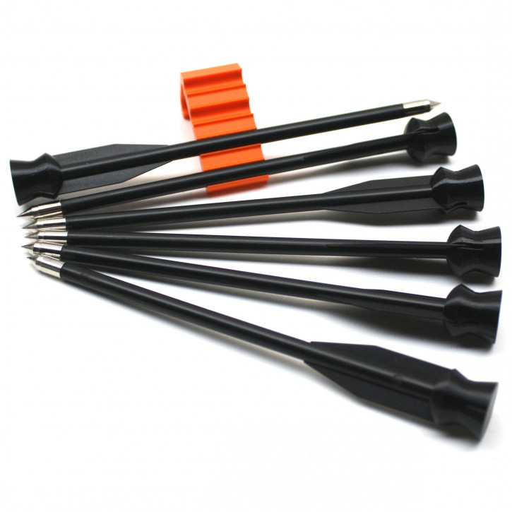6x Arrow M2 Pfeile & Pfeilhalter für Umarex T4E HDR 68 & TR 68 Orange