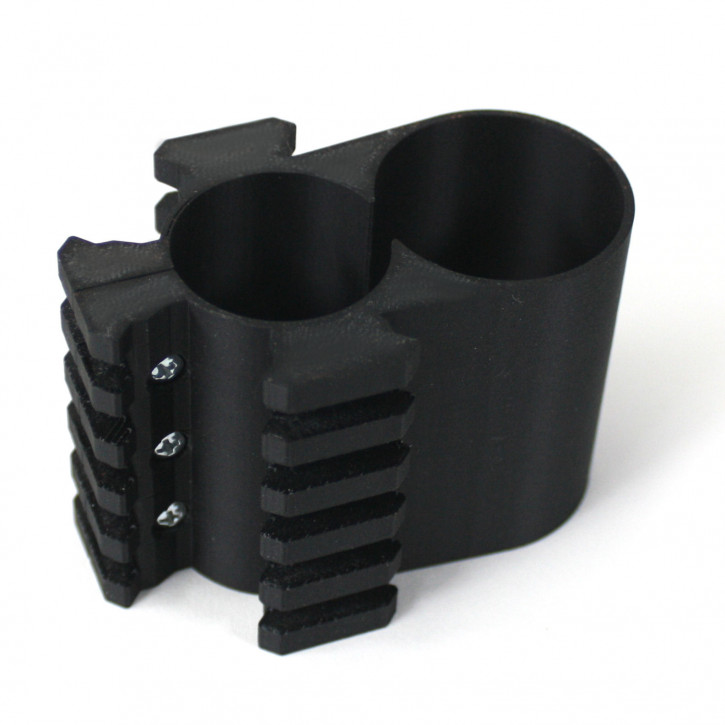 Carbon Tankklemme, Bottle Clamp 55mm mit 3x Picatinny für Evanix Viper 30