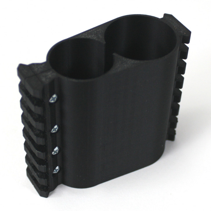 Carbon Tankklemme, Bottle Clamp 75mm mit 2x Picatinny für Evanix Viper 30