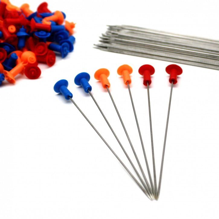 Blasrohrpfeile Flex Darts ⌀10mm (100 Stück) Blau-Orange-Rot